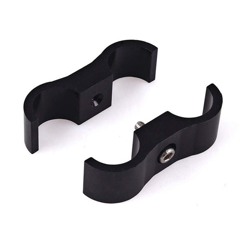 RASTP 6AN Hose Separator Clamp Aluminum Fuel Mounting Clamp Divider Fitting Adapter for 3/8 Fuel, Oil, Brake Line, Water Pipe and Gas Line - Black, 4pcs - Image 3